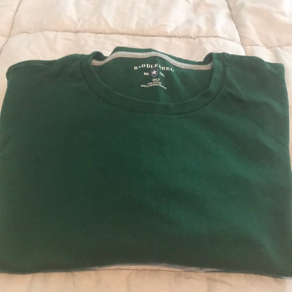 3XLT Men' Big & Tall Dark Green Long Sleeve Shirt